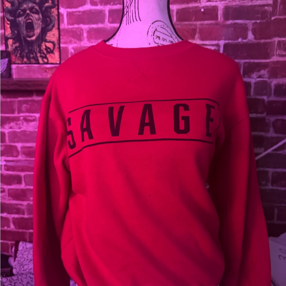 Red 'Savage' Sweatshirt